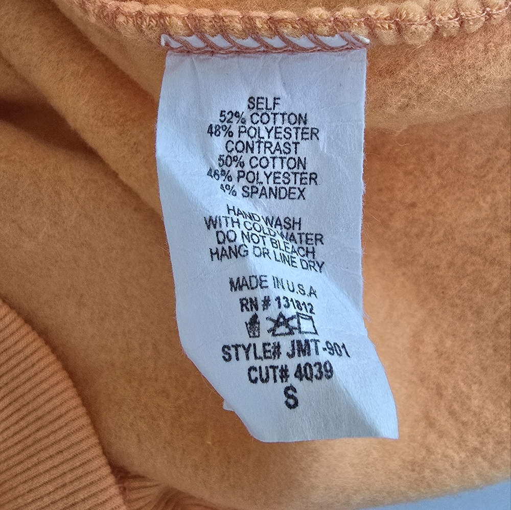 Judith March Beach Bum Sequined Crew Neck Sweatshirt - Orange - Size Small - Picture 4 of 5